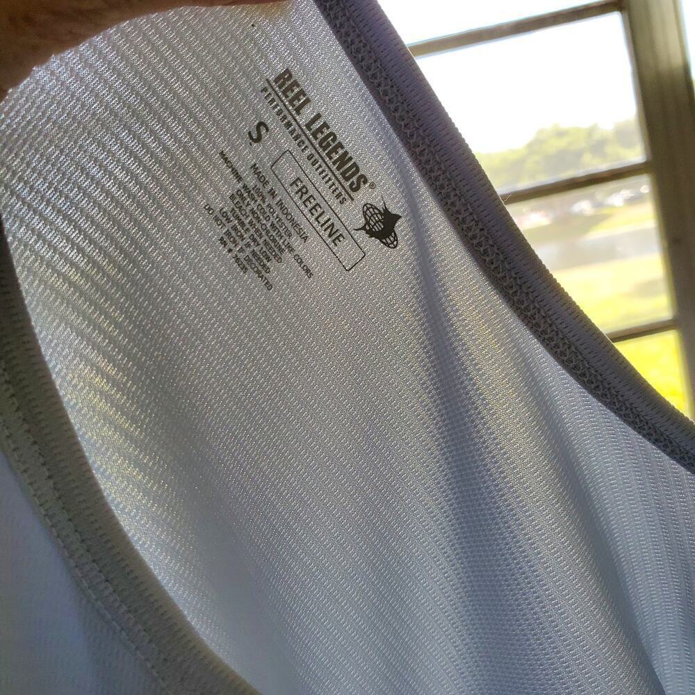 Reel Legends Gray Freeline Ventilated Fabric Athletic Long Sleeve Top Size S - Picture 7 of 13